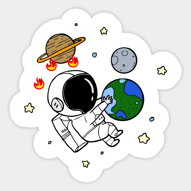 Baby Astronaut Like Earth Sticker by Hogan